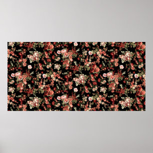 Affiche Fleurs motif. Arrière - plan floral sans couture.