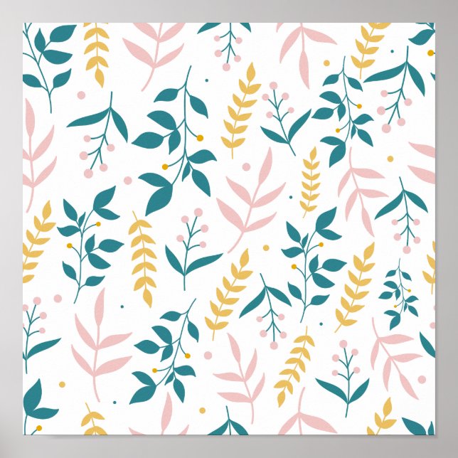 Affiche Fleurs Pastel sans transparence (Devant)