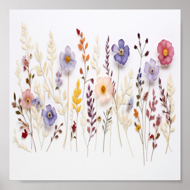 Affiche Fleurs pressées (Devant)