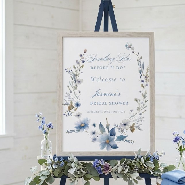Affiche Fleurs Quelque chose de bleu avant que je fasse la (Créateur téléchargé)