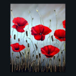 Affiche Fleurs Red Poppies Art<br><div class="desc">Fleurs Red Poppies Art</div>
