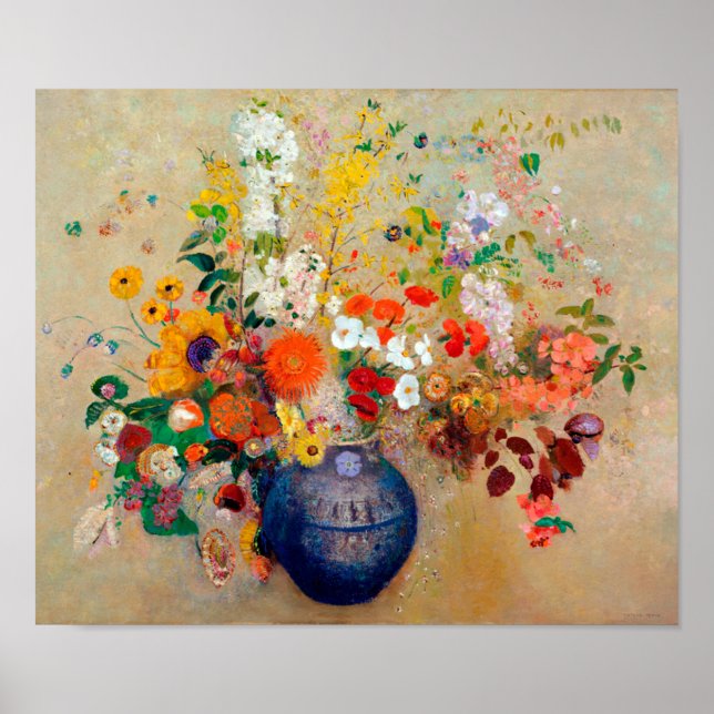 Affiche Fleurs, Redon (Devant)