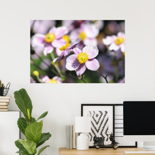 Affiche Fleurs roses adorables