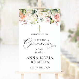Affiche Fleurs roses, Bohème, Bienvenue à la première comm