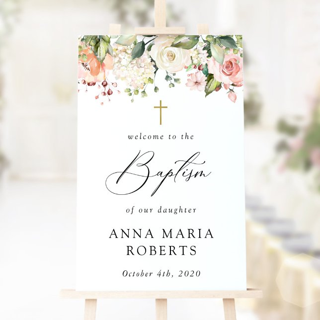 Affiche Fleurs roses, Fleurs blanches, Bohème, Bienvenue a (Créateur téléchargé)