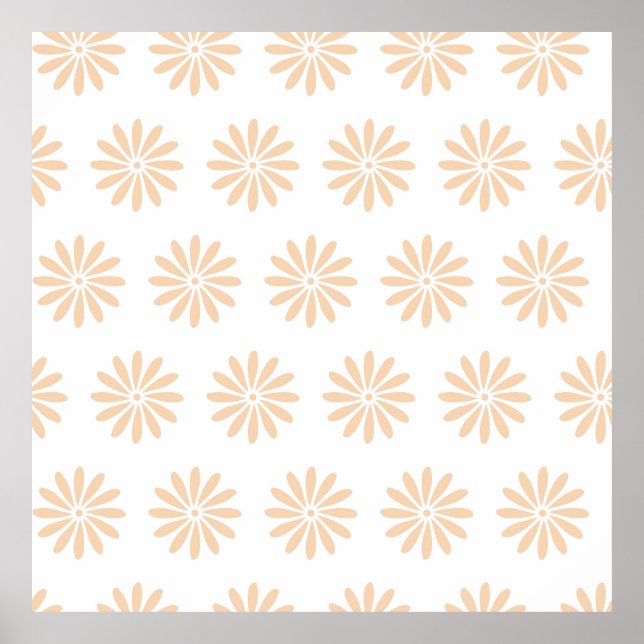Affiche Fleurs roses motif. art, dessin, arrière - plan, f (Devant)