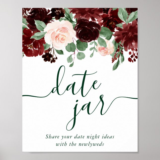Affiche Fleurs Rustiques | Pot de Nuit de Date en Terracot (Devant)