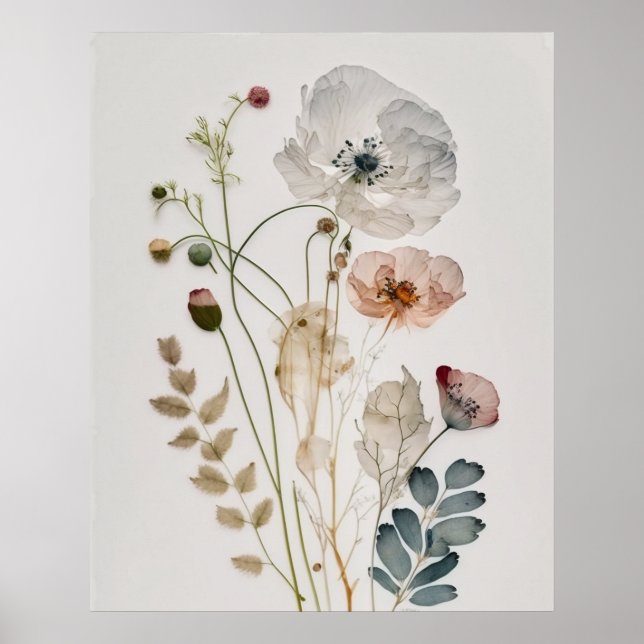 Affiche Fleurs sauvages avec l'art de téléchargement insta (Devant)