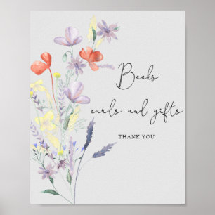 Affiche Fleurs sauvages Boho - Livres cartes et cadeaux