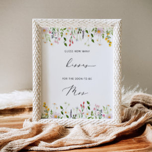 Affiche Fleurs sauvages combien de baisers jeu de baby sho