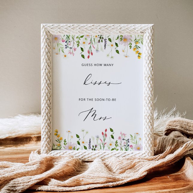 Affiche Fleurs sauvages combien de baisers jeu de baby sho (Créateur téléchargé)