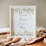 Affiche Fleurs sauvages combien de baisers nuptiale douche<br><div class="desc">Fleurs sauvages combien de baisers signe de jeu de douche nuptiale. Éléments correspondants disponibles.</div>