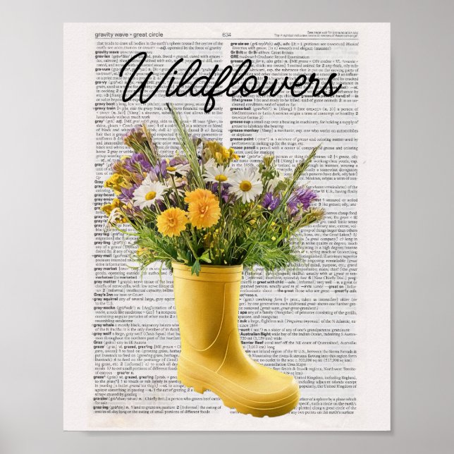 Affiche Fleurs sauvages dans l'impression d'art de démarra (Devant)