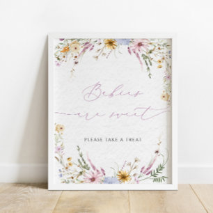 Affiche Fleurs sauvages d'aquarelle Les bébés sont doux si