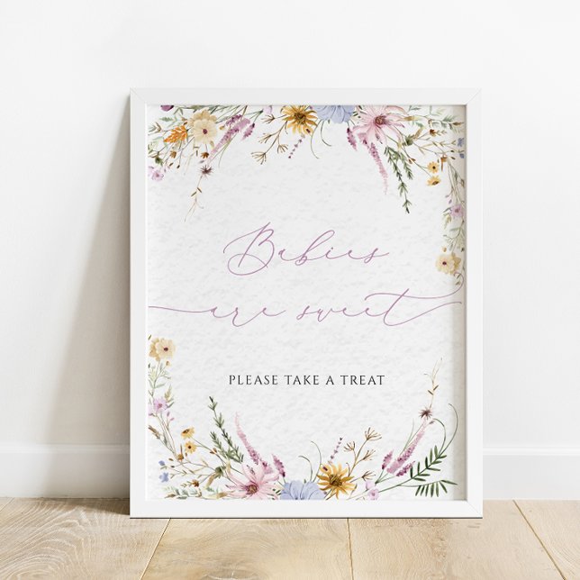 Affiche Fleurs sauvages d'aquarelle Les bébés sont doux si (Créateur téléchargé)