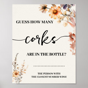 Affiche Fleurs sauvages d'automne Combien de Corks Douche 
