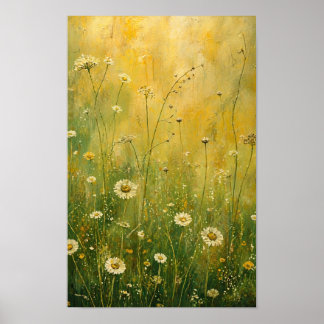 Affiche Fleurs sauvages de Golden Meadow dans l'impression