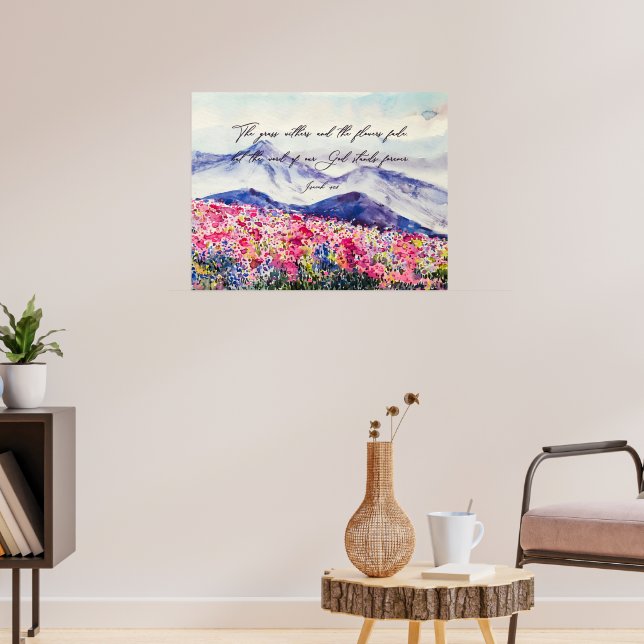 Affiche Fleurs sauvages, la parole de Dieu demeure (Salon 3)