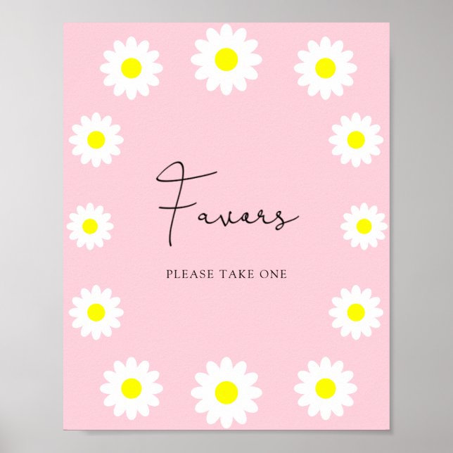 Affiche Fleurs sauvages Marguerites - Faveurs (Devant)