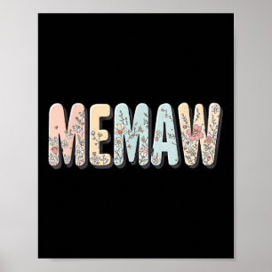 Affiche Fleurs sauvages Memaw Fleurs Fête des mères Memaw 