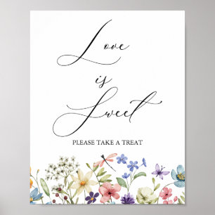 Affiche Fleurs Sauvages Modernes Mariage Fête Amour est Do