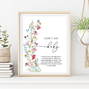 Affiche Fleurs sauvages ne disent pas bébé