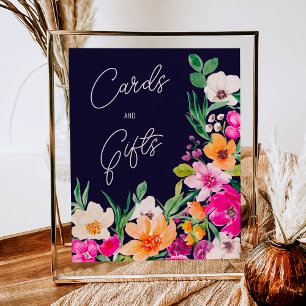 Affiche Fleurs sauvages vives et vives bienvenue douche nu