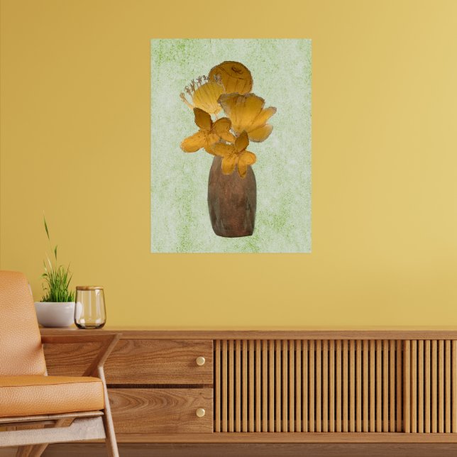 Affiche Fleurs Séchées Rustiques dans un Vase Aquarelle (Salon 2)