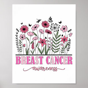 Affiche Fleurs Sensibilisation au cancer du sein Femmes Ca