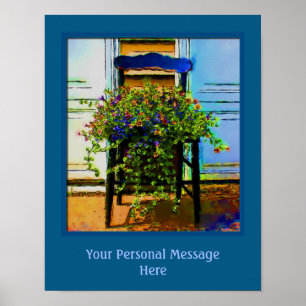 Affiche Fleurs sur chaise Créez votre propre devis