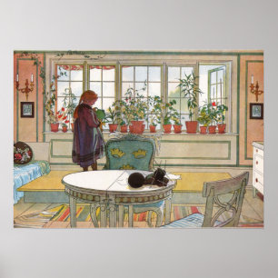 Affiche Fleurs sur la fenêtre Sill by Larsson