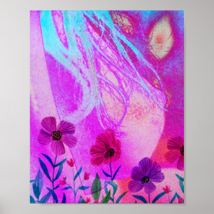 Affiche Fleurs sur la poitrine