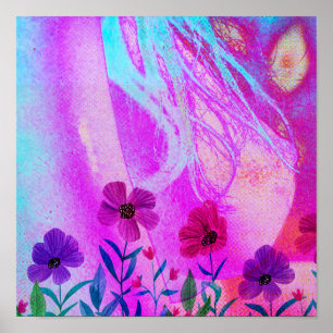 Affiche Fleurs sur la poitrine