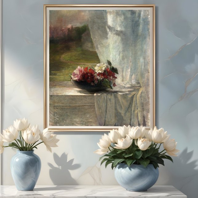 Affiche Fleurs sur une haie (vers 1861), John La Farge (Créateur téléchargé)