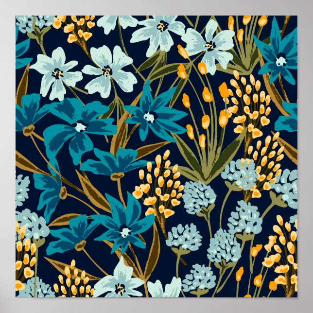 Affiche Fleurs tropicales (Devant)