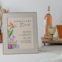 Fleurs tropicales colorées | Boissons Signature pê