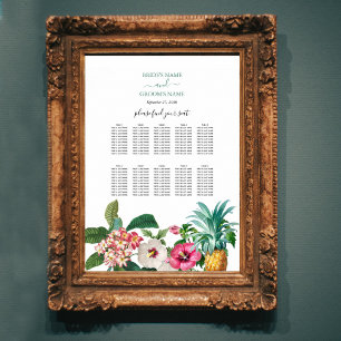 Affiche Fleurs tropicales et Mariage de verdure