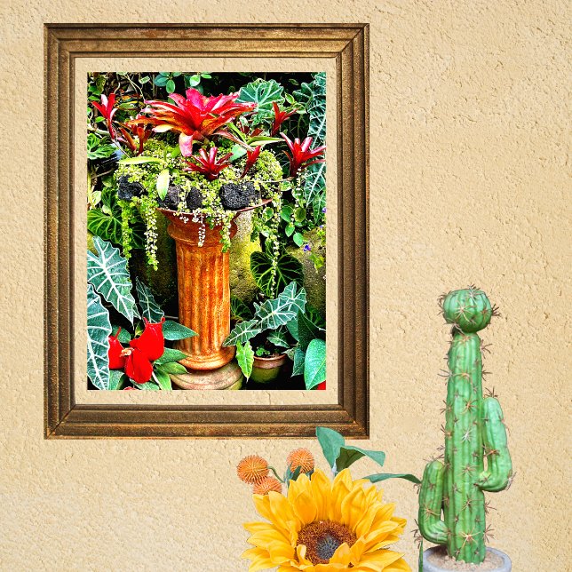 Affiche Fleurs tropicales Mexico Hacienda Garden (Créateur téléchargé)
