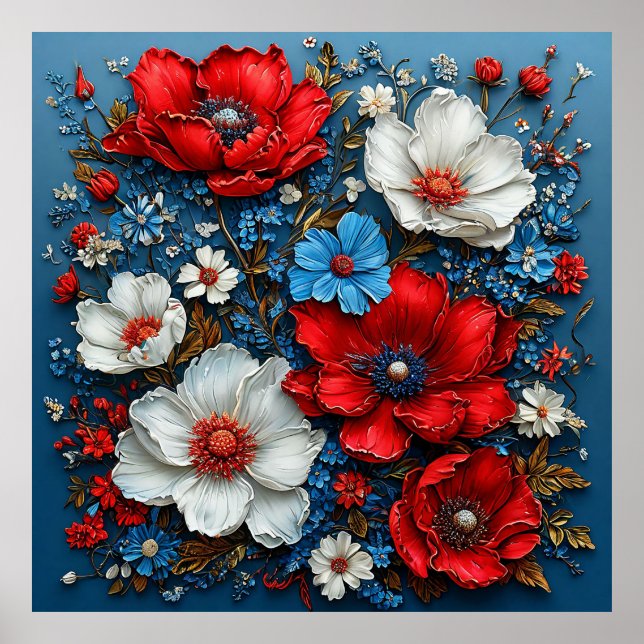 Affiche Fleurs vibrantes (Devant)