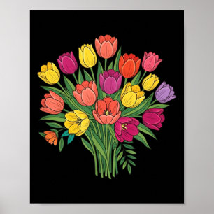 Affiche Fleurs Vintage Jardinage Hommes Femmes Enfants