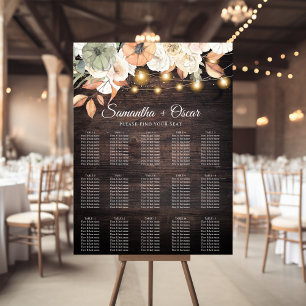 Affiche Fleurs vintages et Citrouille Automne