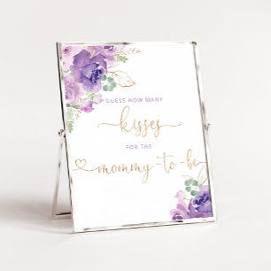 Affiche Fleurs violettes combien de baisers pour la future