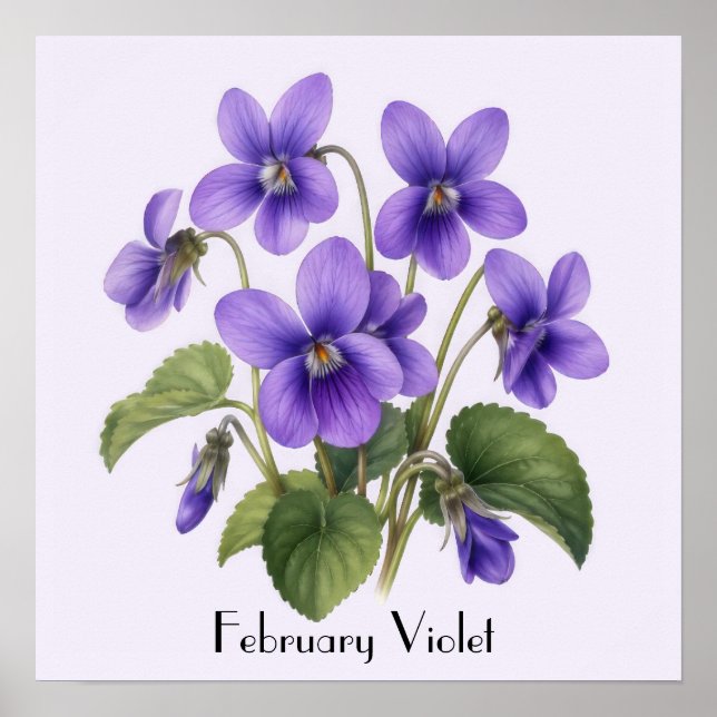 Affiche Fleurs Violettes de Février (Devant)