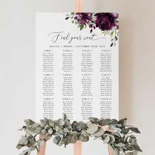 Affiche Fleurs violettes, Fleurs de prune, Boho, Carnet de
