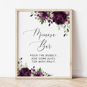 Affiche Fleurs violettes, fleurs de prunier, Bohème, Bar M