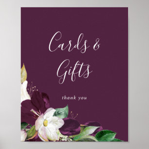 Affiche Fleurs Violettes Maussades   Panneau Cartes et Cad