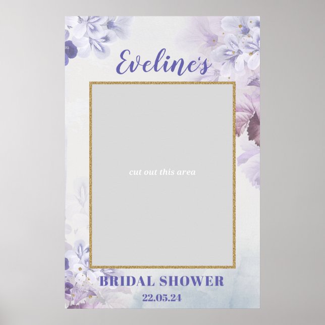 Affiche Fleurs violettes printanières accessoire photo pou (Devant)