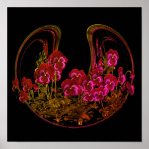 Affiche Fleurs violettes violettes Abstraites