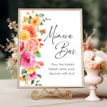 Affiche Fleurs vives Floral Citrus Bridal Mimosa Bar<br><div class="desc">Pour plus de personnalisation,  cliquez sur "Personnaliser ce modèle",  puis sur "Modifier à l'aide de l'outil de conception". Élégant éditable facile à utiliser modèles mariage,  plus d'articles disponibles dans le magasin (invitations,  rsvp,  cartes de remerciements,  papeterie & décoration). Si vous avez besoin d'aide ou d'articles correspondants,  veuillez me contacter.</div>