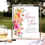 Affiche Fleurs vives Floral Citrus Bridal Mimosa Bar<br><div class="desc">Pour plus de personnalisation,  cliquez sur "Personnaliser ce modèle",  puis sur "Modifier à l'aide de l'outil de conception". Élégant éditable facile à utiliser modèles mariage,  plus d'articles disponibles dans le magasin (invitations,  rsvp,  cartes de remerciements,  papeterie & décoration). Si vous avez besoin d'aide ou d'articles correspondants,  veuillez me contacter.</div>